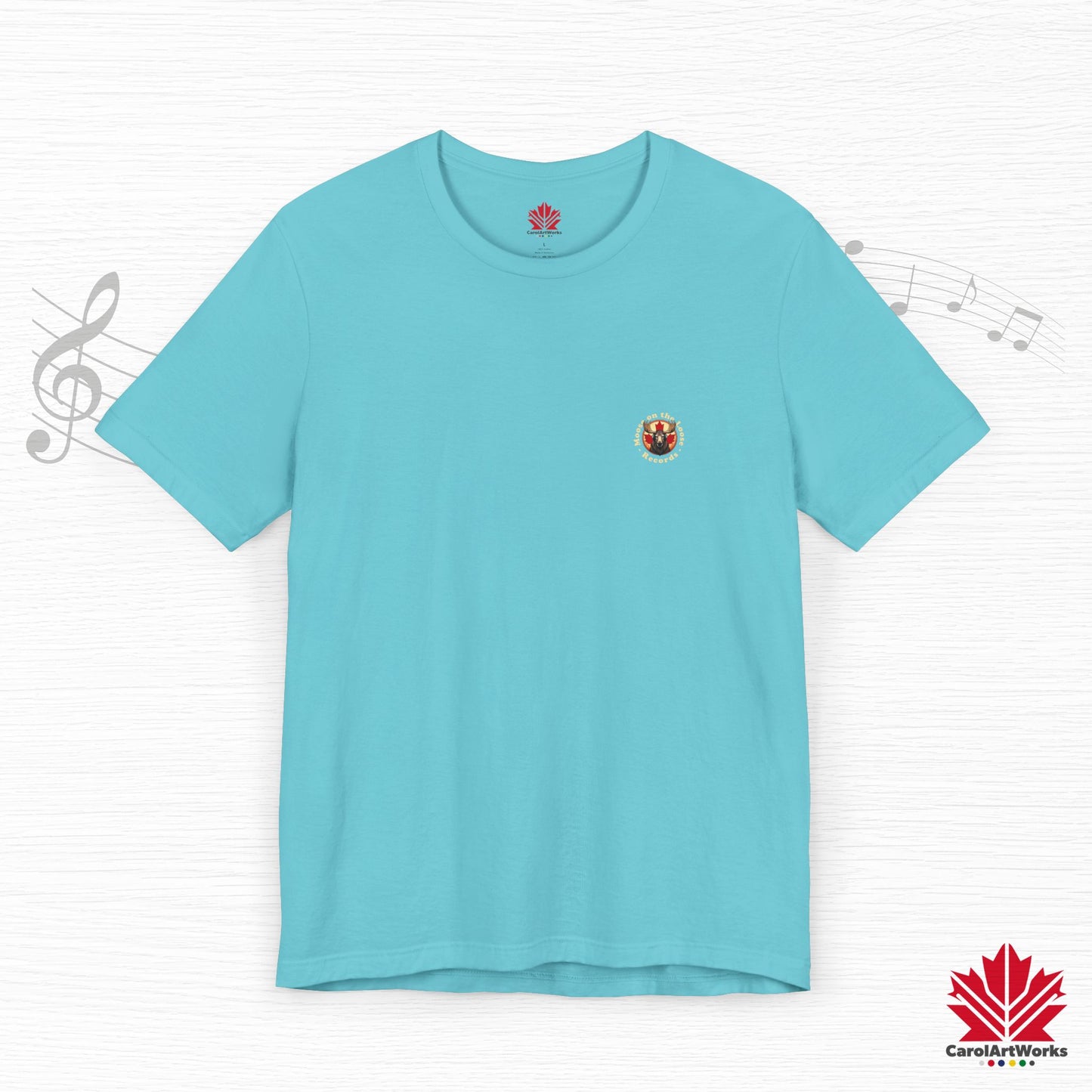 “Moose on the Loose Records” Unisex Short Sleeve Tee – A Hit for Every Playlist
