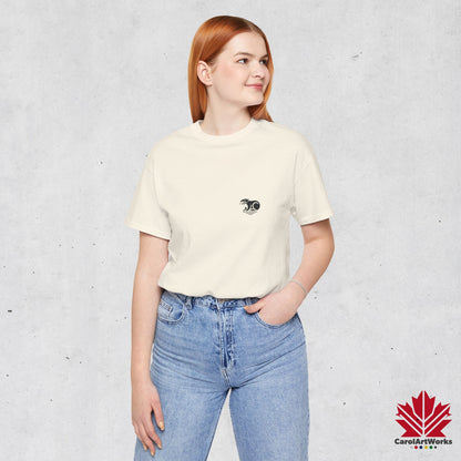 scandinavian minimalistic BEAVER Design Unisex Short Sleeve Tee - Soft and Comfortable, Perfect for Everyday Wear and Nature Lovers