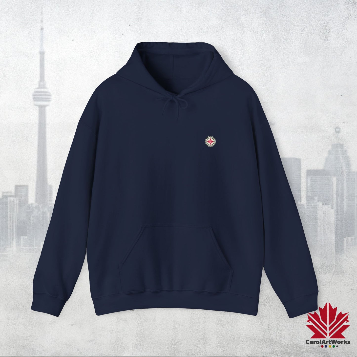 “North Strong” Compass Design Unisex Hoodie – Navigate Adventure with Canadian Pride