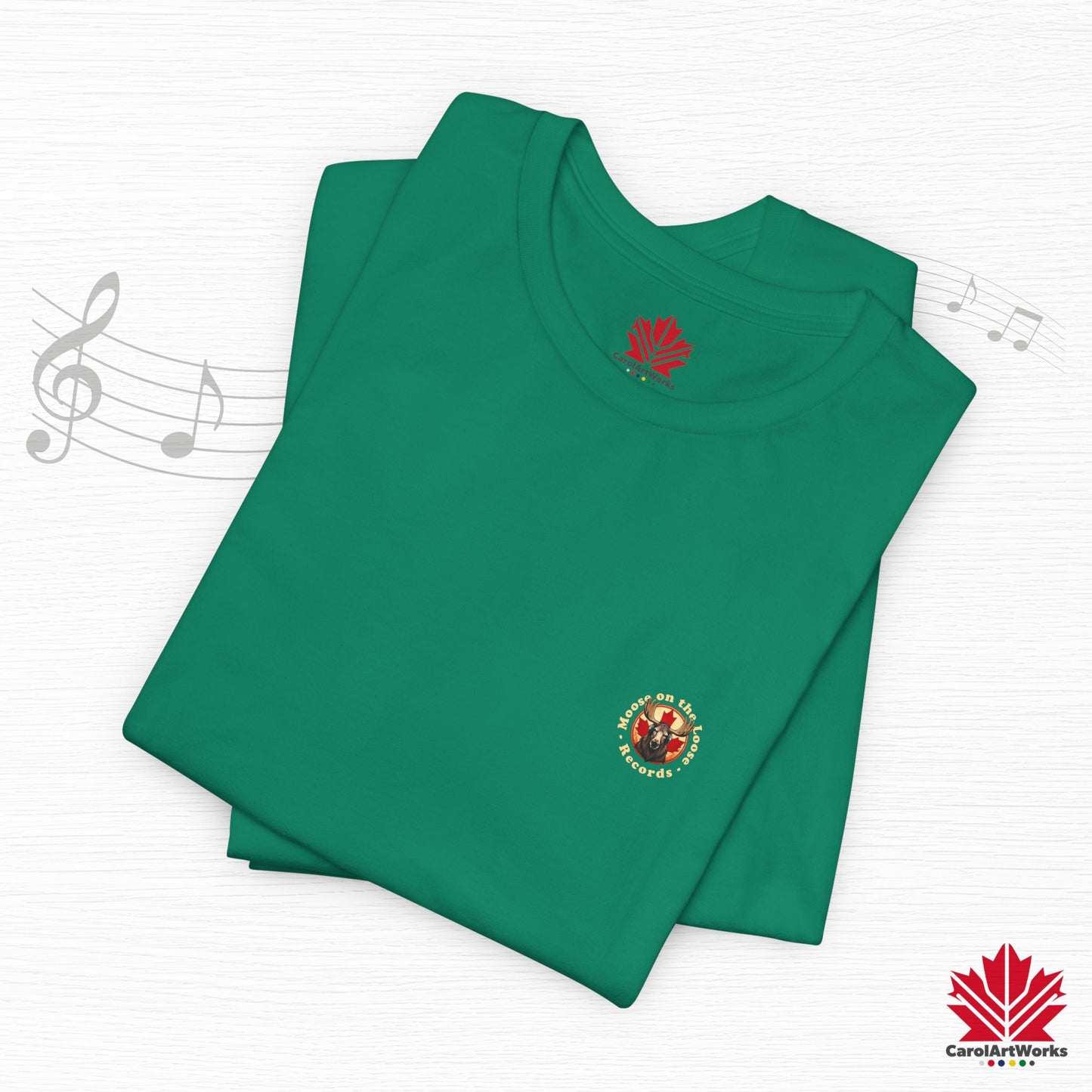 “Moose on the Loose Records” Unisex Short Sleeve Tee – A Hit for Every Playlist
