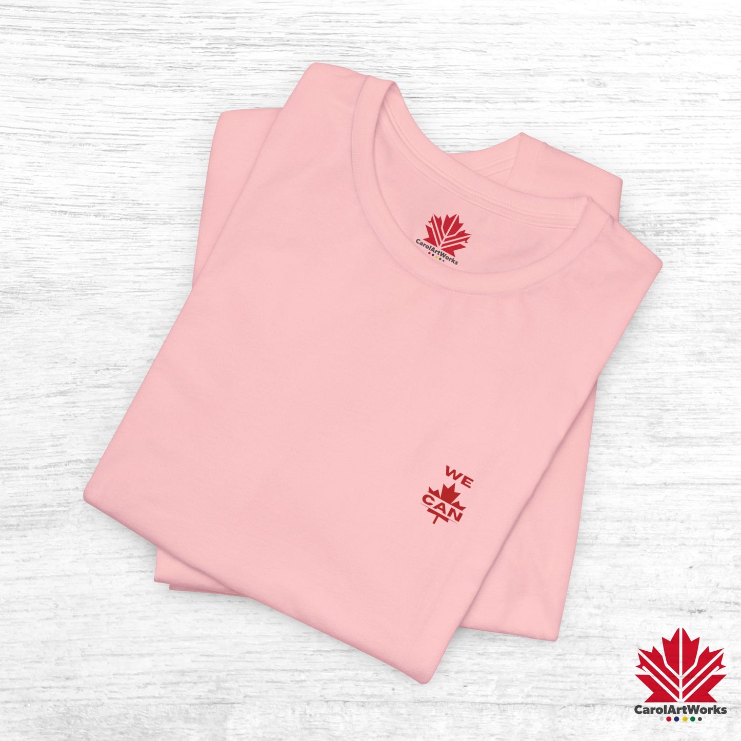 “WE CAN” with Maple Leaf Unisex Short Sleeve Tee – Casual Comfort for Every Occasion