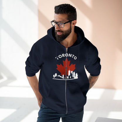Sweat à capuche zippé Toronto Leafline pour des balades en ville en toute saison