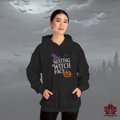 Resting Witch Face – Funny Halloween Hoodie - Spooky & Sarcastic Witch Design