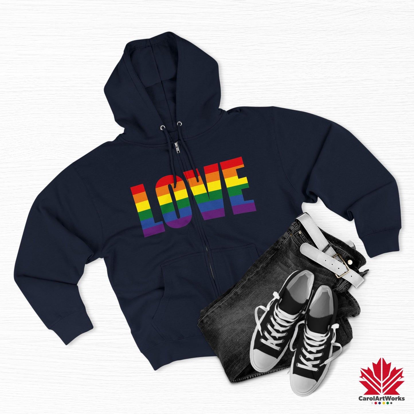 LOVE - Soft Zip Hoodie for Cool Days
