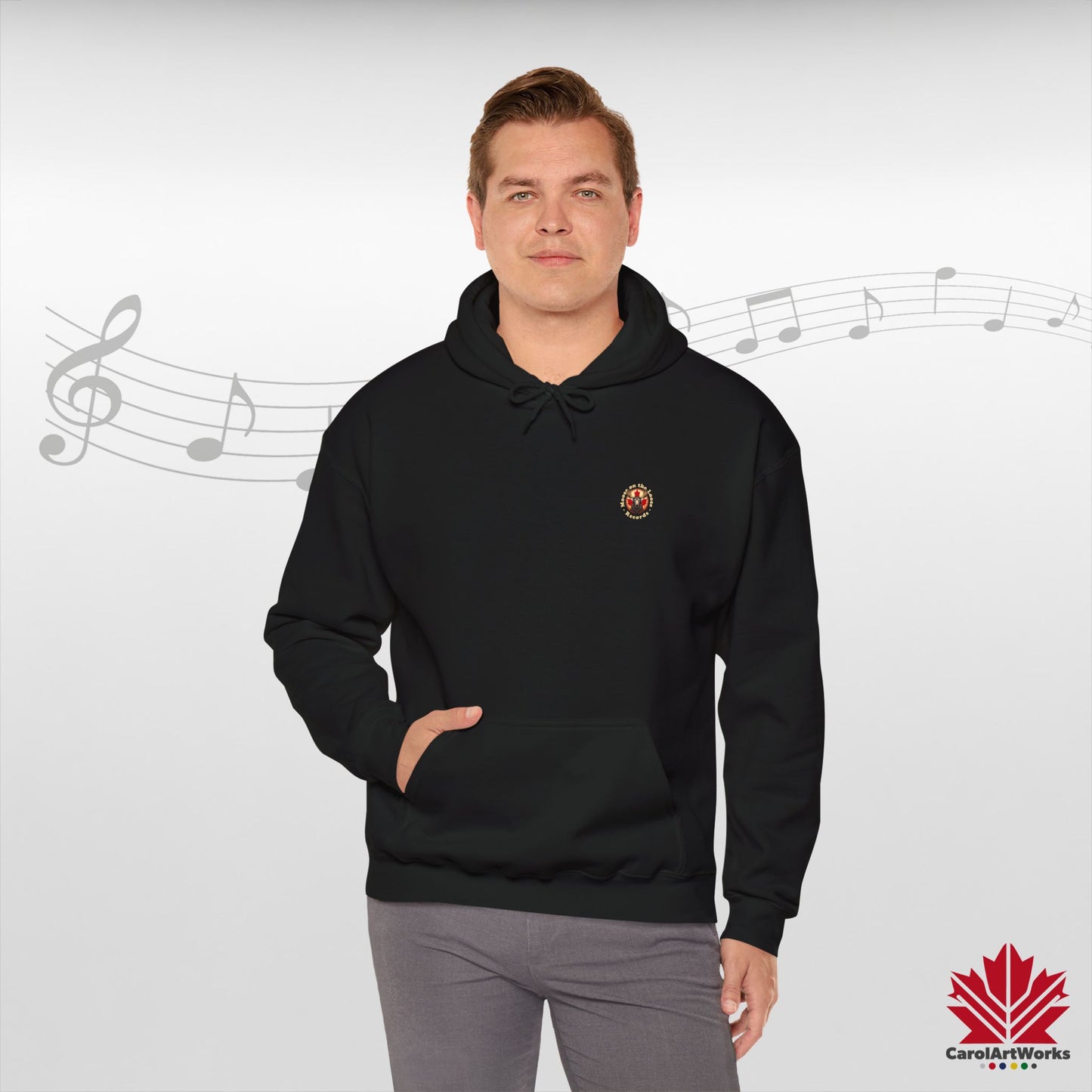 “Moose on the Loose Records” Unisex Hoodie – The Beat of Canada in Cozy Comfort