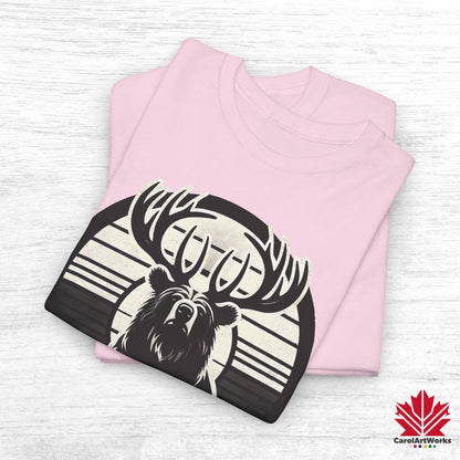 “Wild & Free” Unisex Cotton Tee – Nature Inspired Graphic T-Shirt
