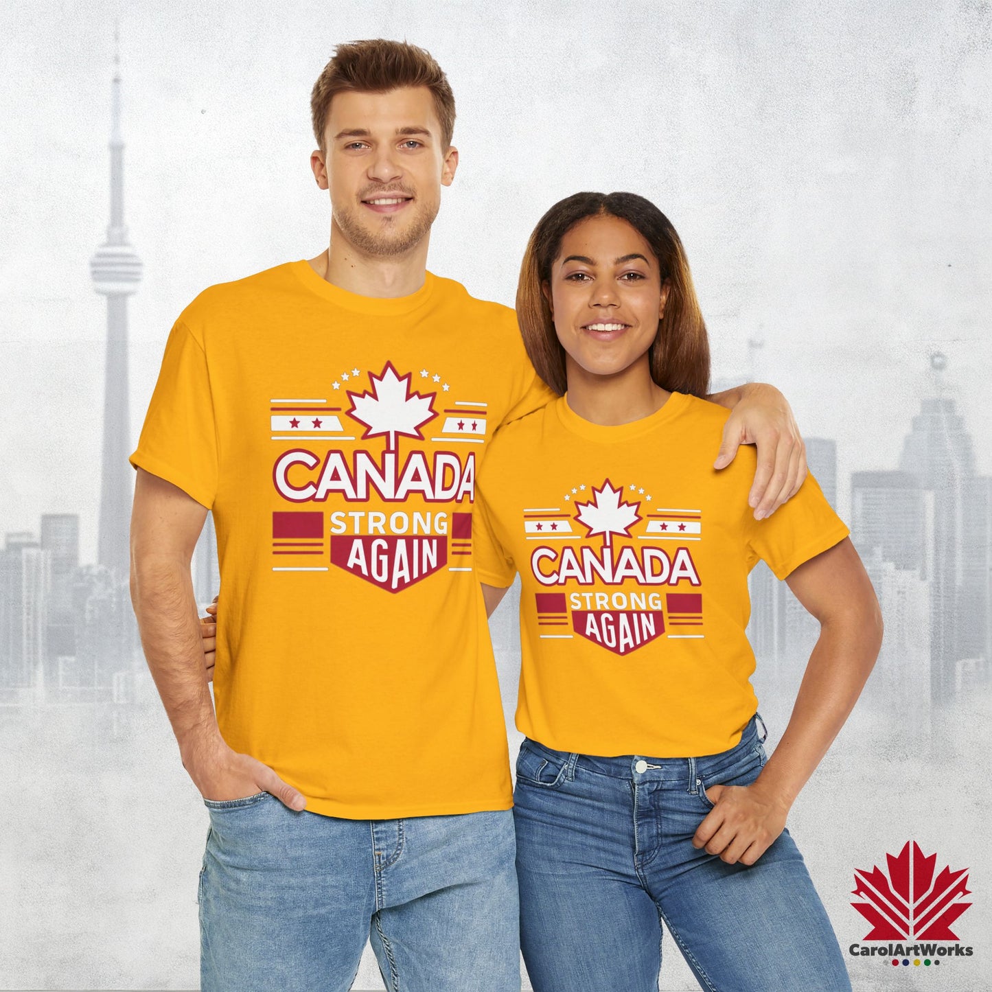 “Canada Strong Again” Unisex Cotton Tee – Comfortable Casual Wear