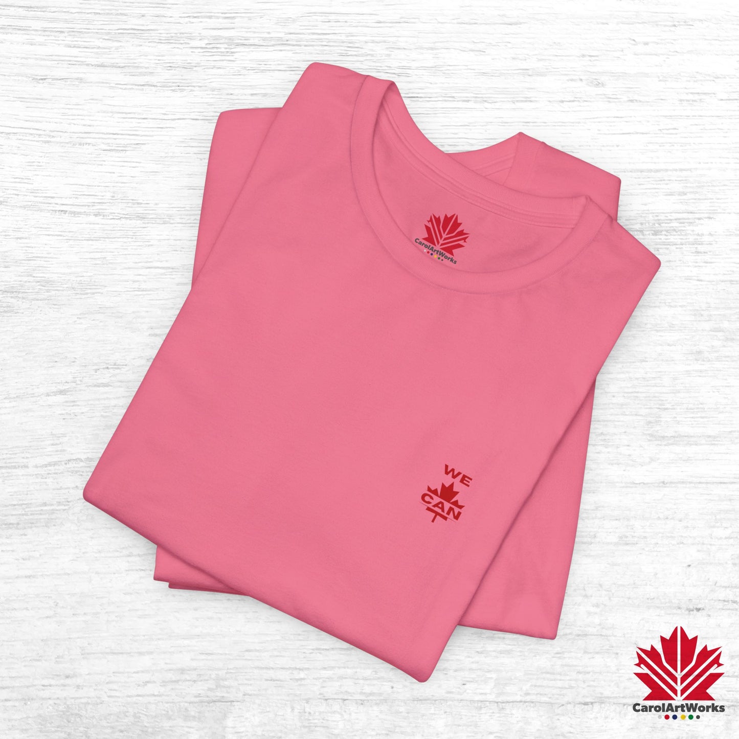 “WE CAN” with Maple Leaf Unisex Short Sleeve Tee – Casual Comfort for Every Occasion