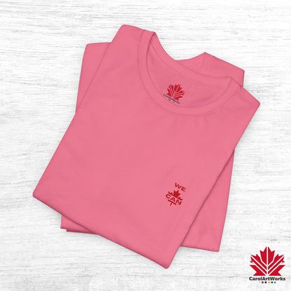 “WE CAN” with Maple Leaf Unisex Short Sleeve Tee – Casual Comfort for Every Occasion