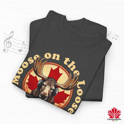 "Moose on the Loose Records" Classic Cotton Tee - Wear the Sound of Canada