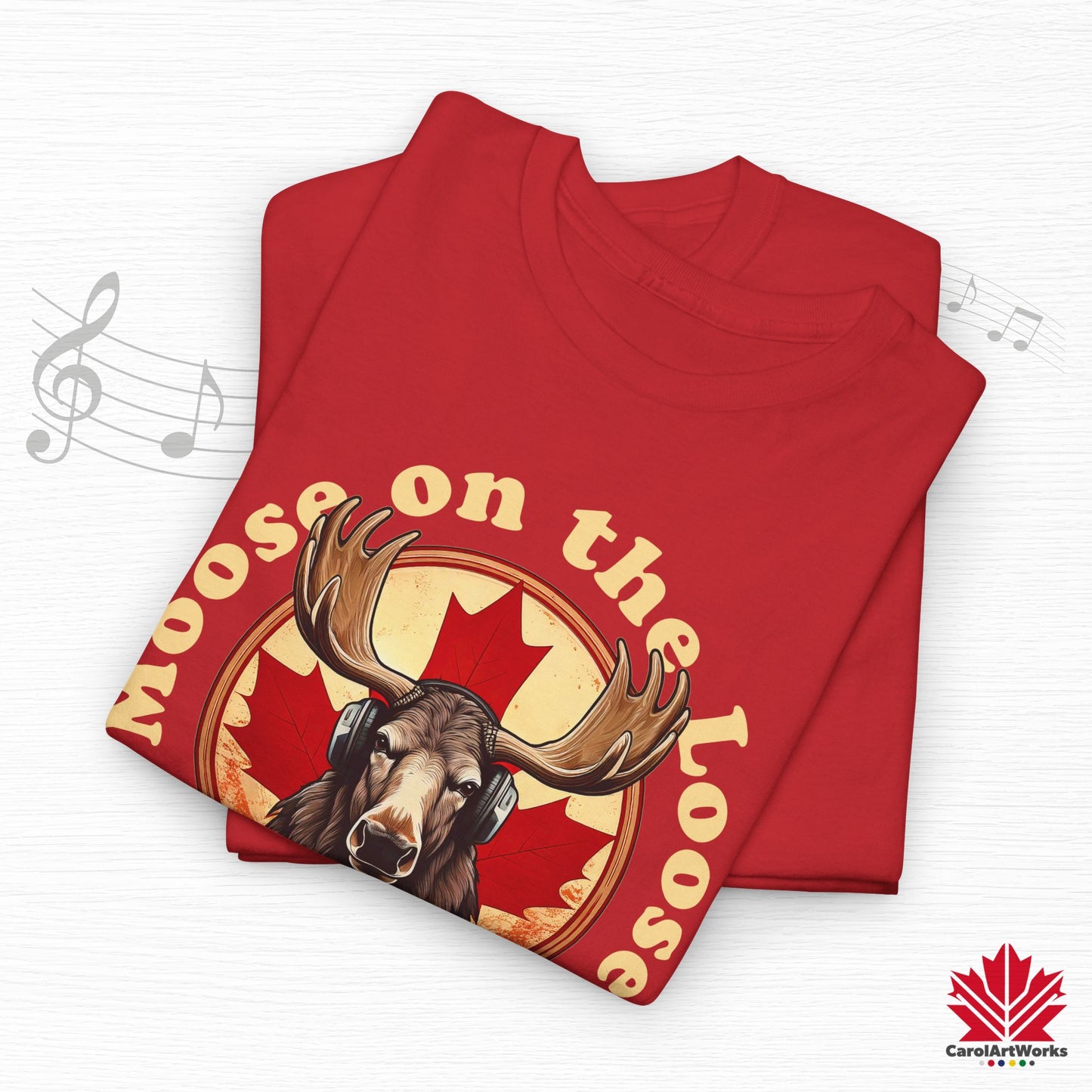 "Moose on the Loose Records" Classic Cotton Tee - Wear the Sound of Canada