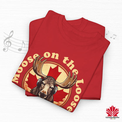 "Moose on the Loose Records" Classic Cotton Tee - Wear the Sound of Canada
