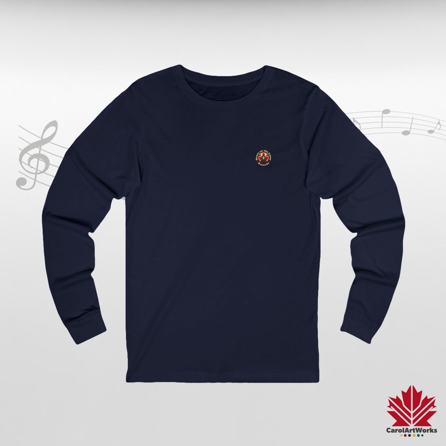“Moose on the Loose Records” Long Sleeve Tee – Classic Style with a Canadian Rhythm