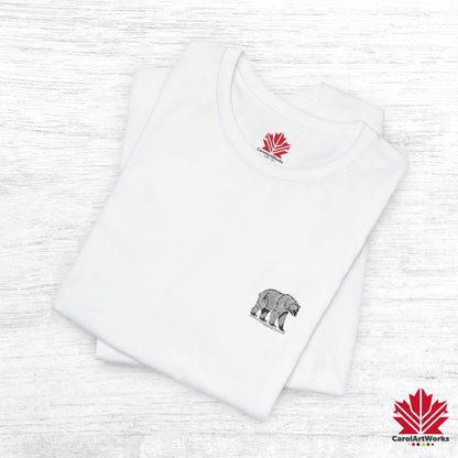 scandinavian minimalistic BEAR Design Unisex Short Sleeve Tee - Soft and Comfortable, Perfect for Everyday Wear and Nature Lovers