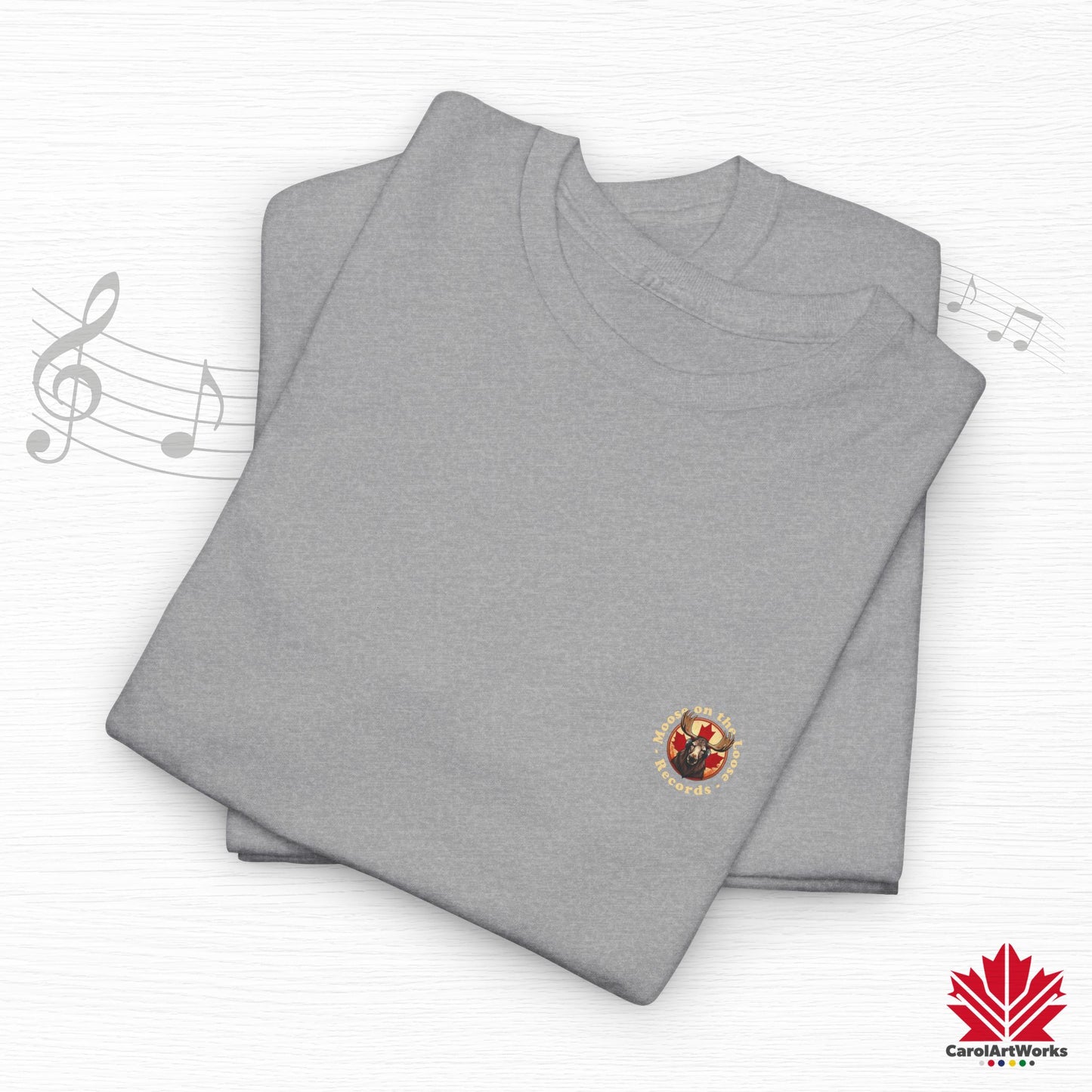 "Moose on the Loose Records" Classic Cotton Tee - Wear the Sound of Canada