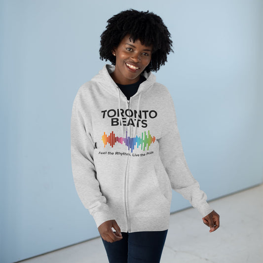 Sweat à capuche zippé Toronto Beats – Cool en ville avec un rythme chaleureux.