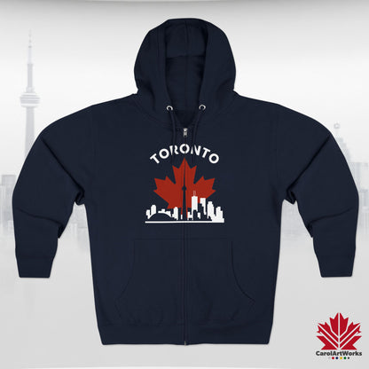 Sweat à capuche zippé Toronto Leafline pour des balades en ville en toute saison
