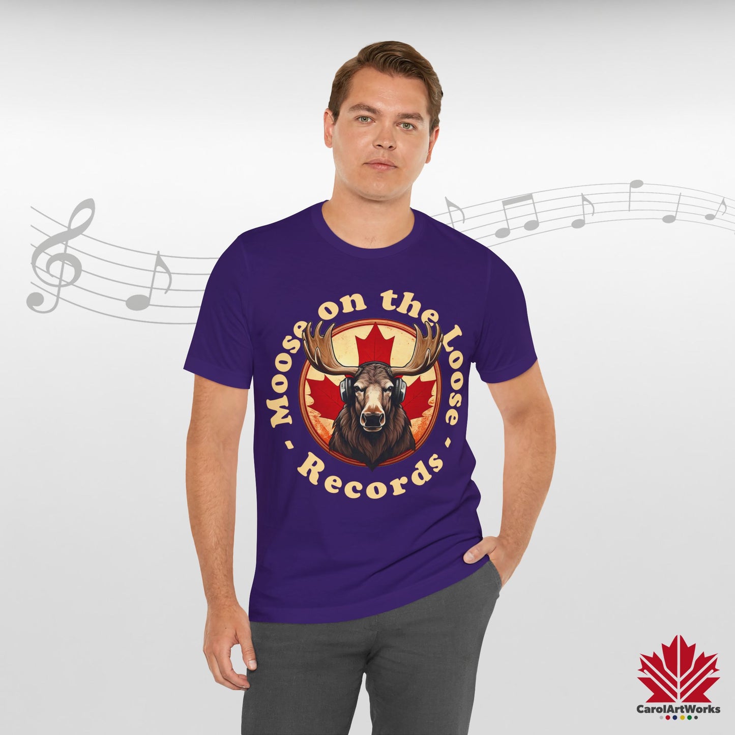 “Moose on the Loose Records” Unisex Short Sleeve Tee – A Hit for Every Playlist