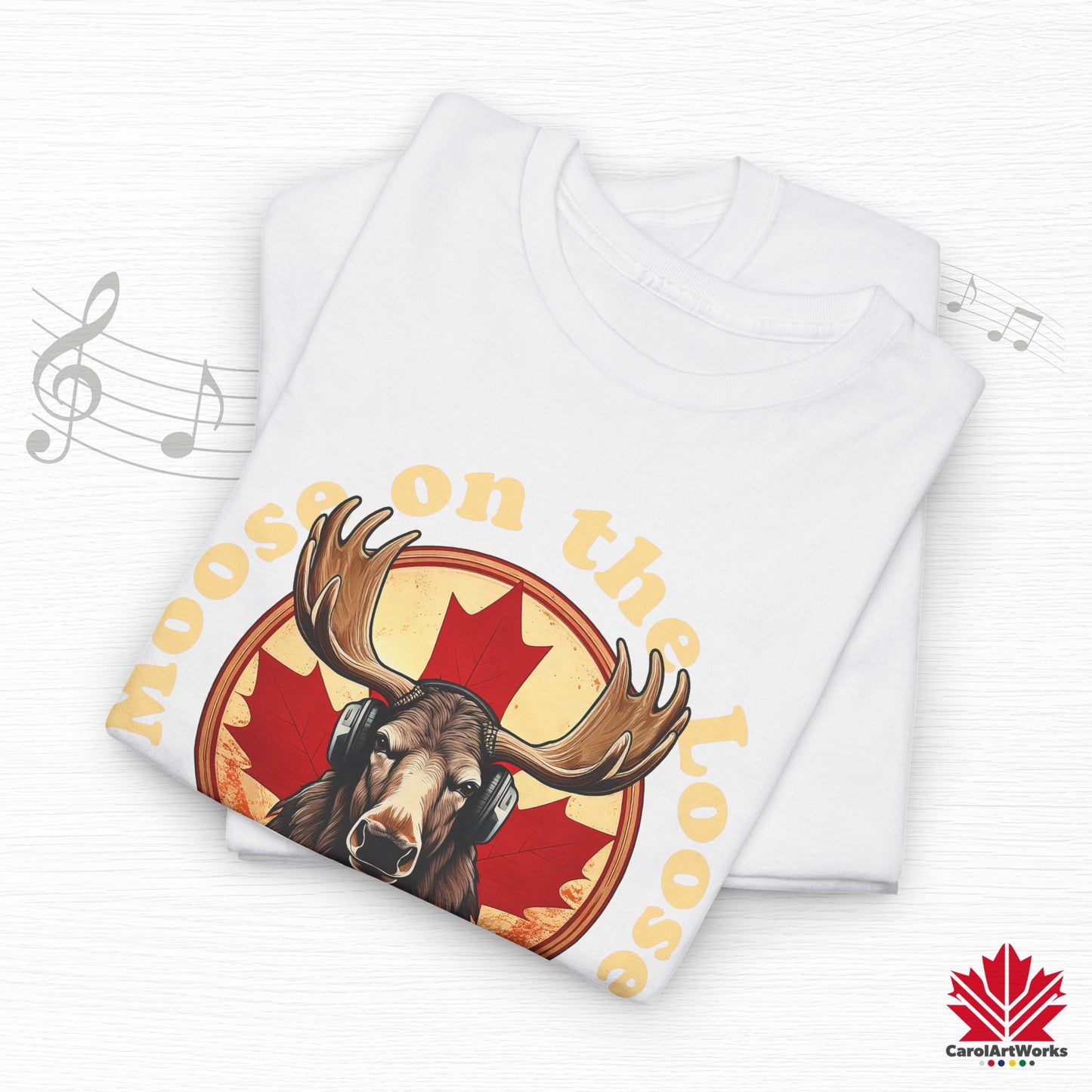 "Moose on the Loose Records" Classic Cotton Tee - Wear the Sound of Canada