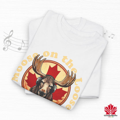 "Moose on the Loose Records" Classic Cotton Tee - Wear the Sound of Canada