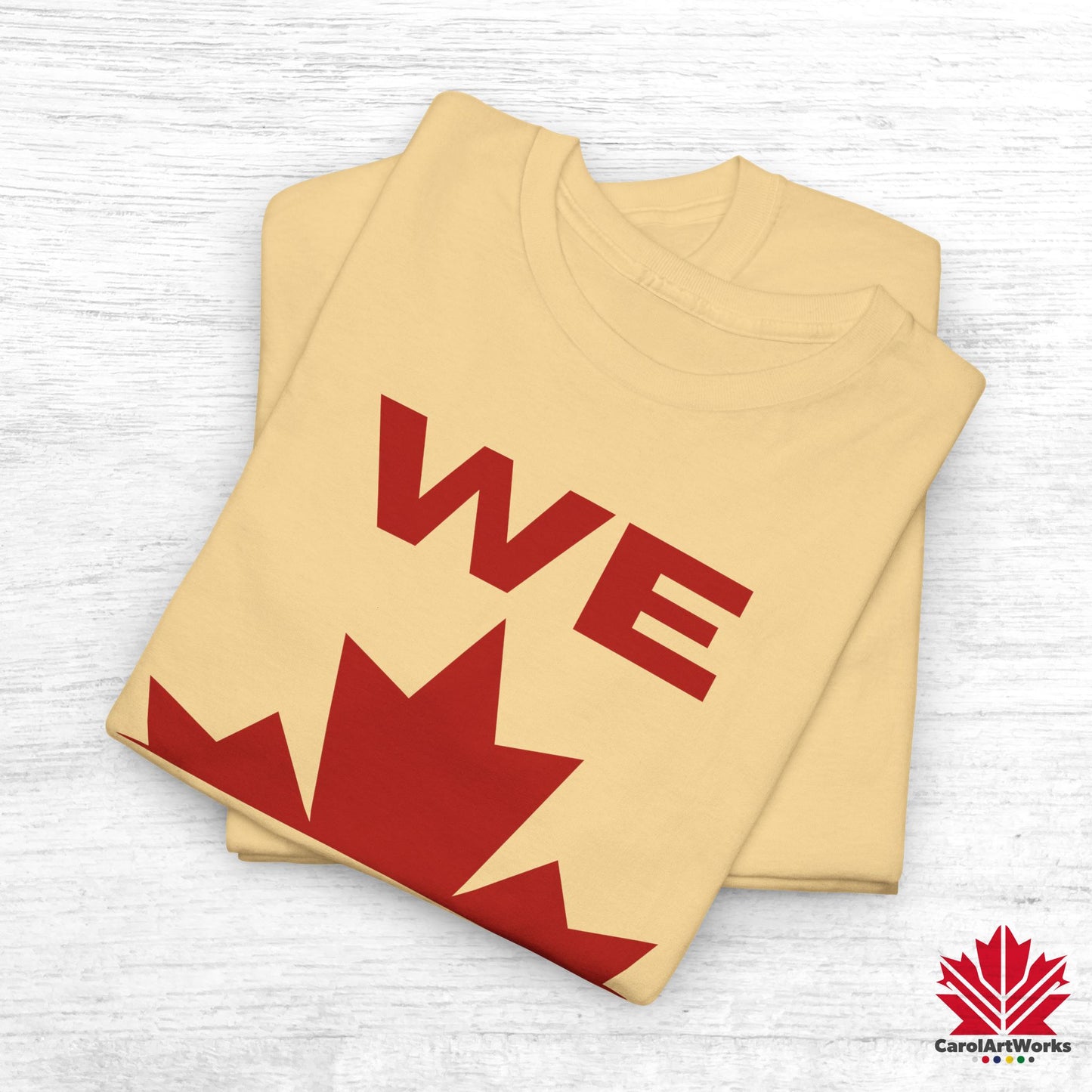 “WE CAN” with Maple Leaf Unisex Cotton Tee – Casual Comfort for Every Occasion