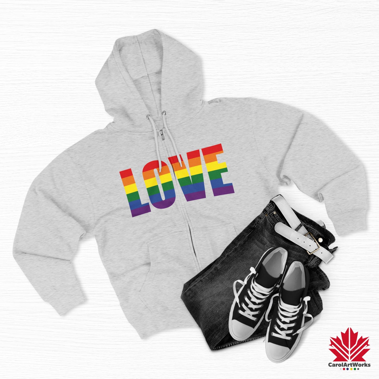 LOVE - Soft Zip Hoodie for Cool Days