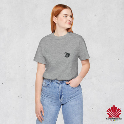 scandinavian minimalistic BEAVER Design Unisex Short Sleeve Tee - Soft and Comfortable, Perfect for Everyday Wear and Nature Lovers