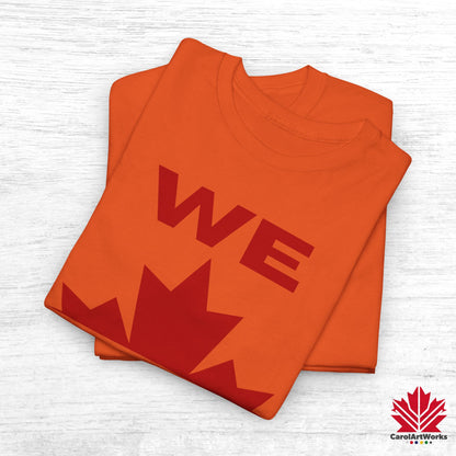“WE CAN” with Maple Leaf Unisex Cotton Tee – Casual Comfort for Every Occasion