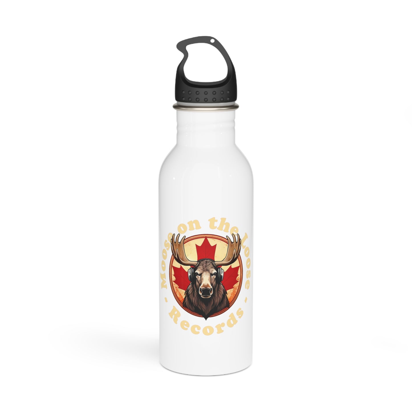 "Moose on the Loose Records" Stainless Steel Bottle - Take the Beat Wherever You Go
