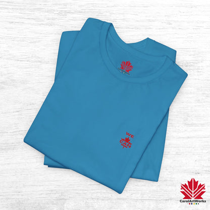 “WE CAN” with Maple Leaf Unisex Short Sleeve Tee – Casual Comfort for Every Occasion