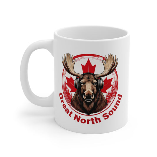 Tasse à café « Great North Sound » avec élan et musique (325 ml, 425 ml, 590 ml)
