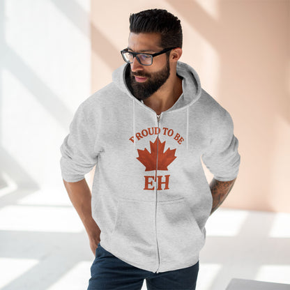 Fier d'être EH – Sweat à capuche zippé avec humour nordique