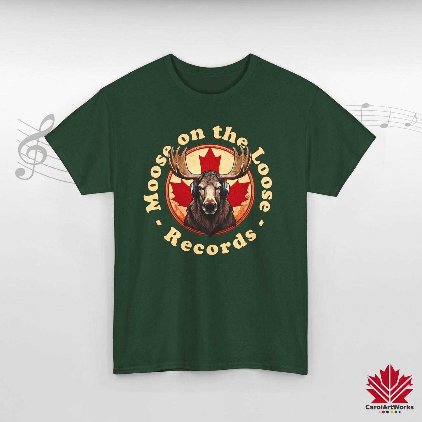 "Moose on the Loose Records" Classic Cotton Tee - Wear the Sound of Canada