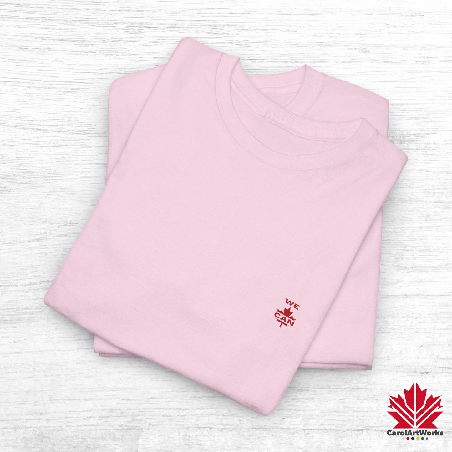 “WE CAN” with Maple Leaf Unisex Cotton Tee – Casual Comfort for Every Occasion