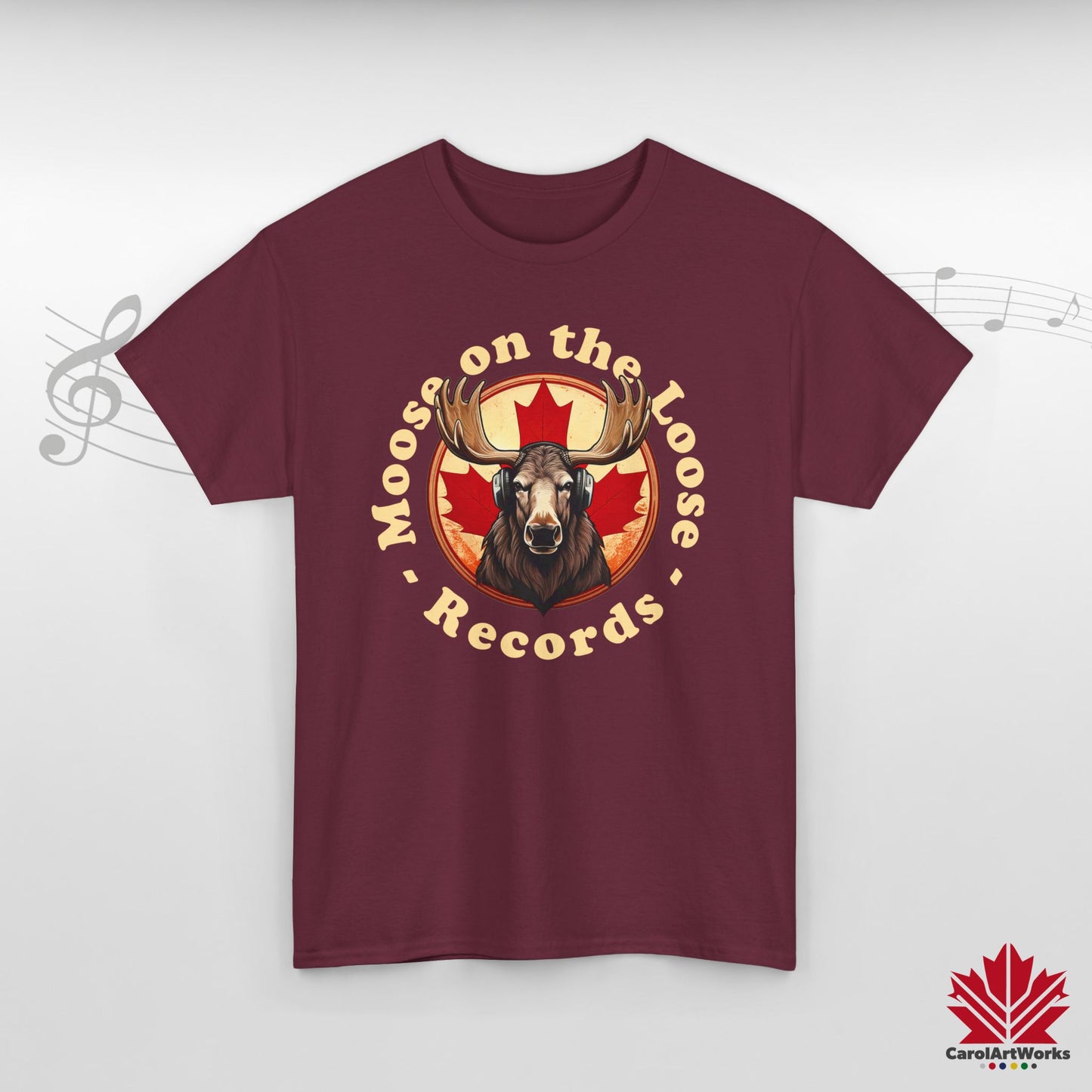 "Moose on the Loose Records" Classic Cotton Tee - Wear the Sound of Canada