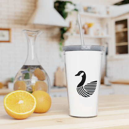 scandinavian minimalistic Design CANADA GOOSE Tumbler with Straw – Nature Inspired Graphic
