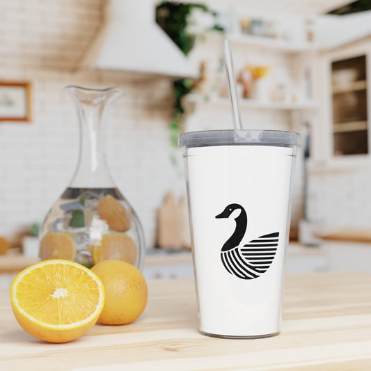 scandinavian minimalistic Design CANADA GOOSE Tumbler with Straw – Nature Inspired Graphic
