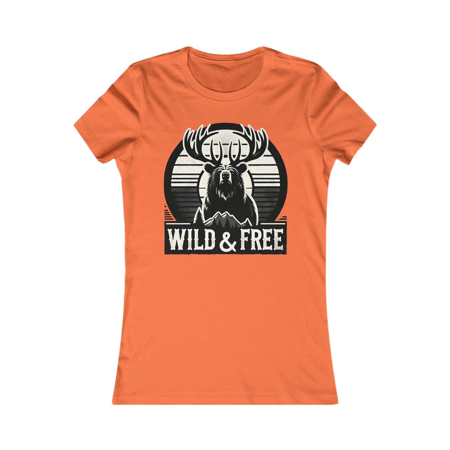 T-shirt « Wild &amp; Free » pour femmes – Idéal pour le camping et les aventures en plein air