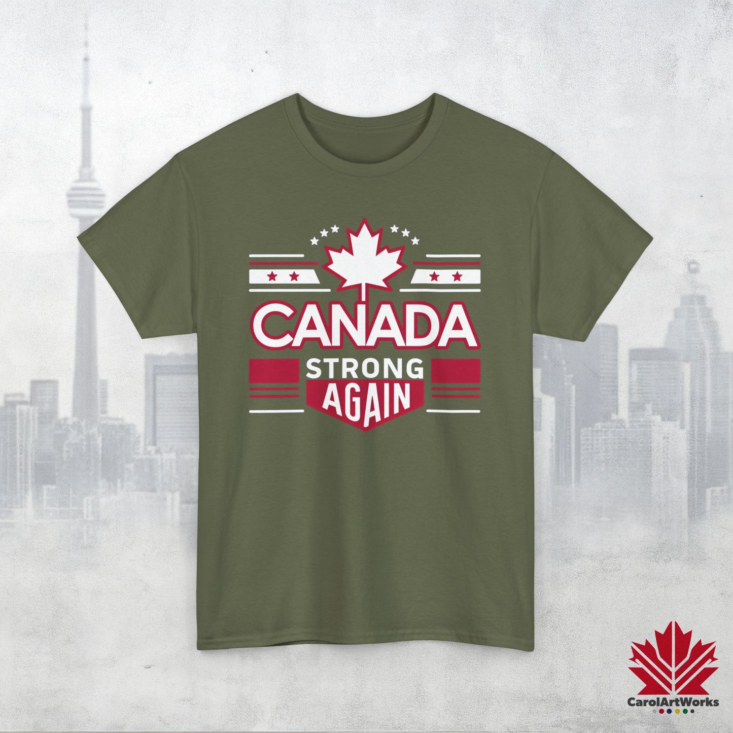 “Canada Strong Again” Unisex Cotton Tee – Comfortable Casual Wear