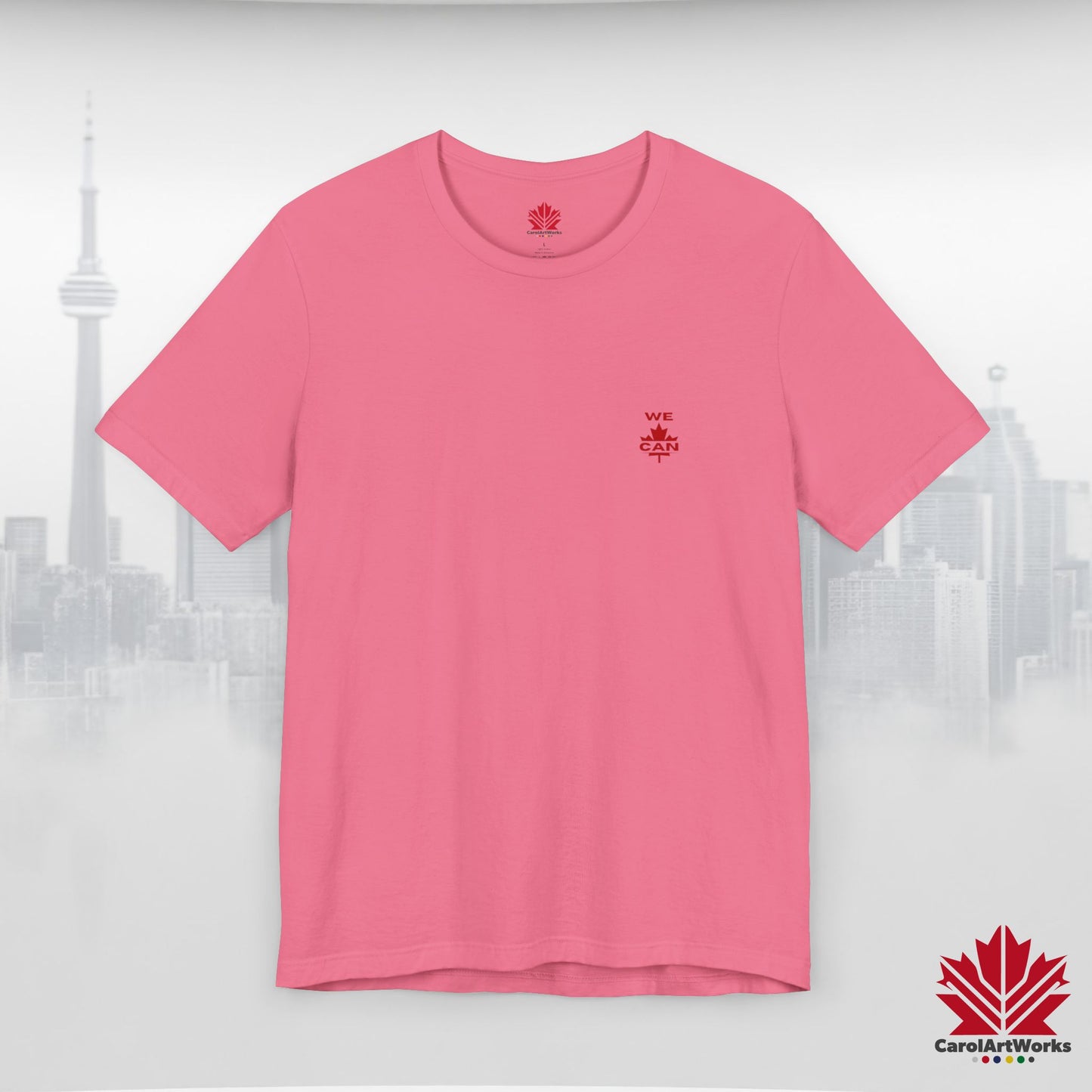 “WE CAN” with Maple Leaf Unisex Short Sleeve Tee – Casual Comfort for Every Occasion