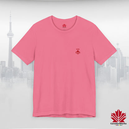“WE CAN” with Maple Leaf Unisex Short Sleeve Tee – Casual Comfort for Every Occasion