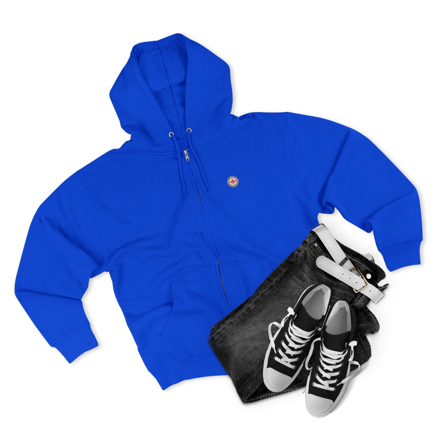 “North Strong” Compass Design Unisex Zip Hoodie – Navigate Adventure with Canadian Pride