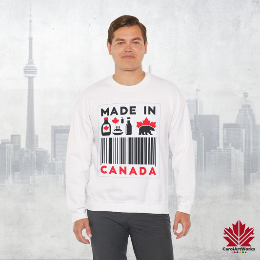 “Made in Canada” Unisex Sweatshirt – Minimalist, Playful and Proud