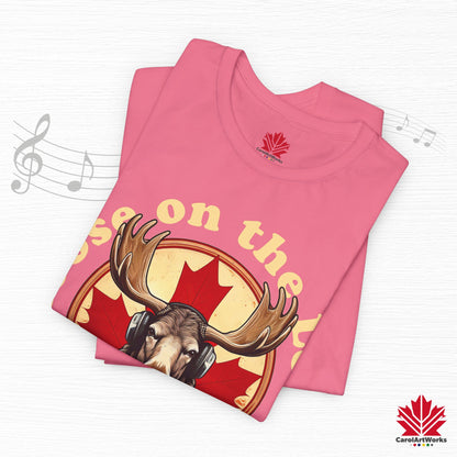 “Moose on the Loose Records” Unisex Short Sleeve Tee – A Hit for Every Playlist