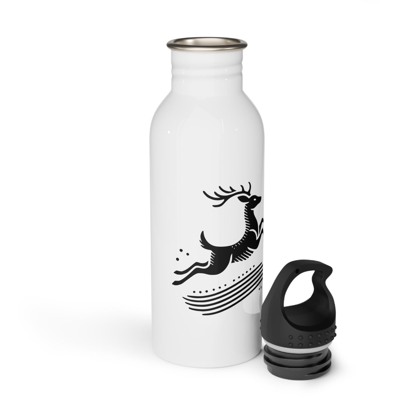 scandinavian minimalistic Design DEER Steel Water Bottle – Adventure & Nature Inspired Drinkware