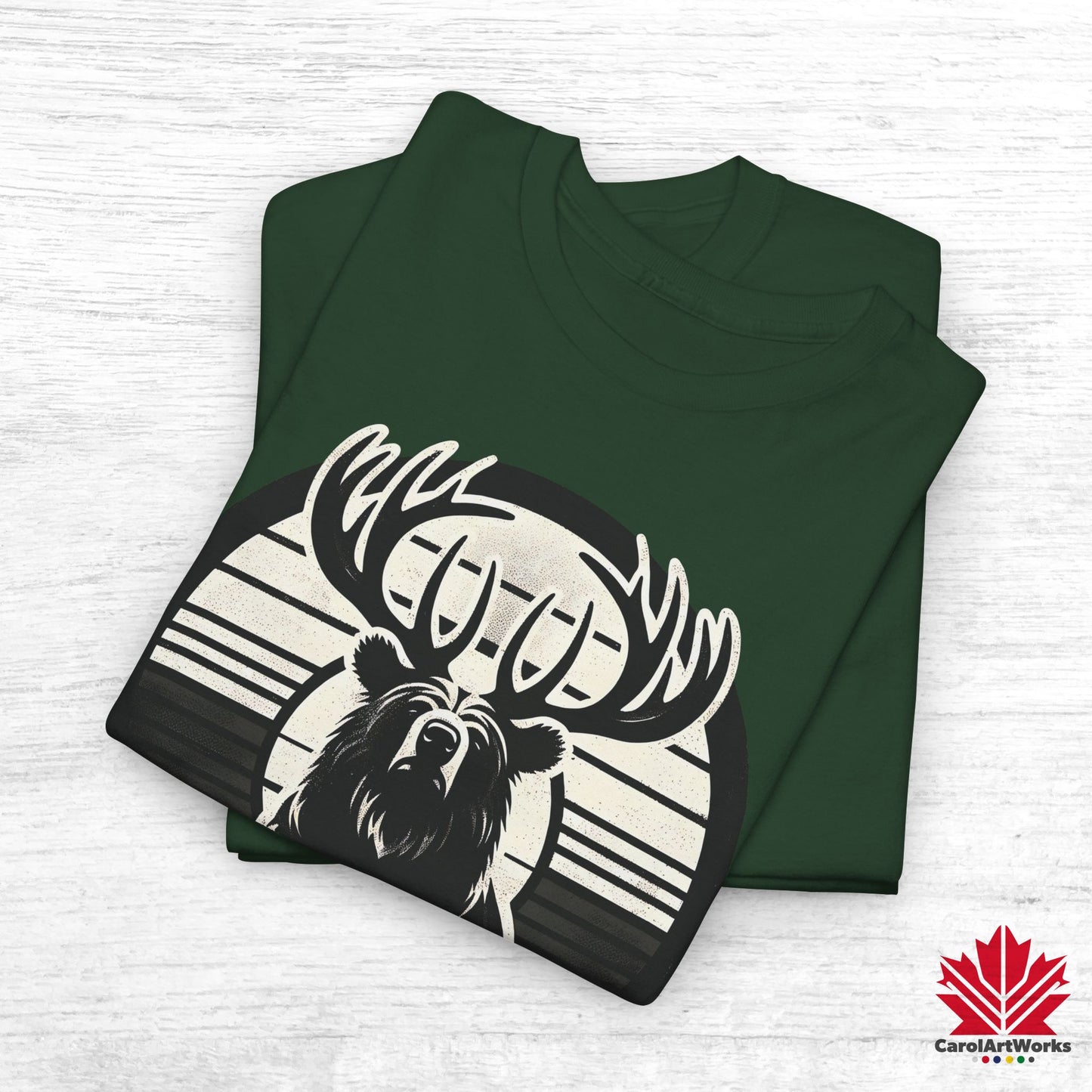 “Wild & Free” Unisex Cotton Tee – Nature Inspired Graphic T-Shirt