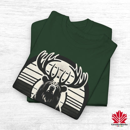 “Wild & Free” Unisex Cotton Tee – Nature Inspired Graphic T-Shirt