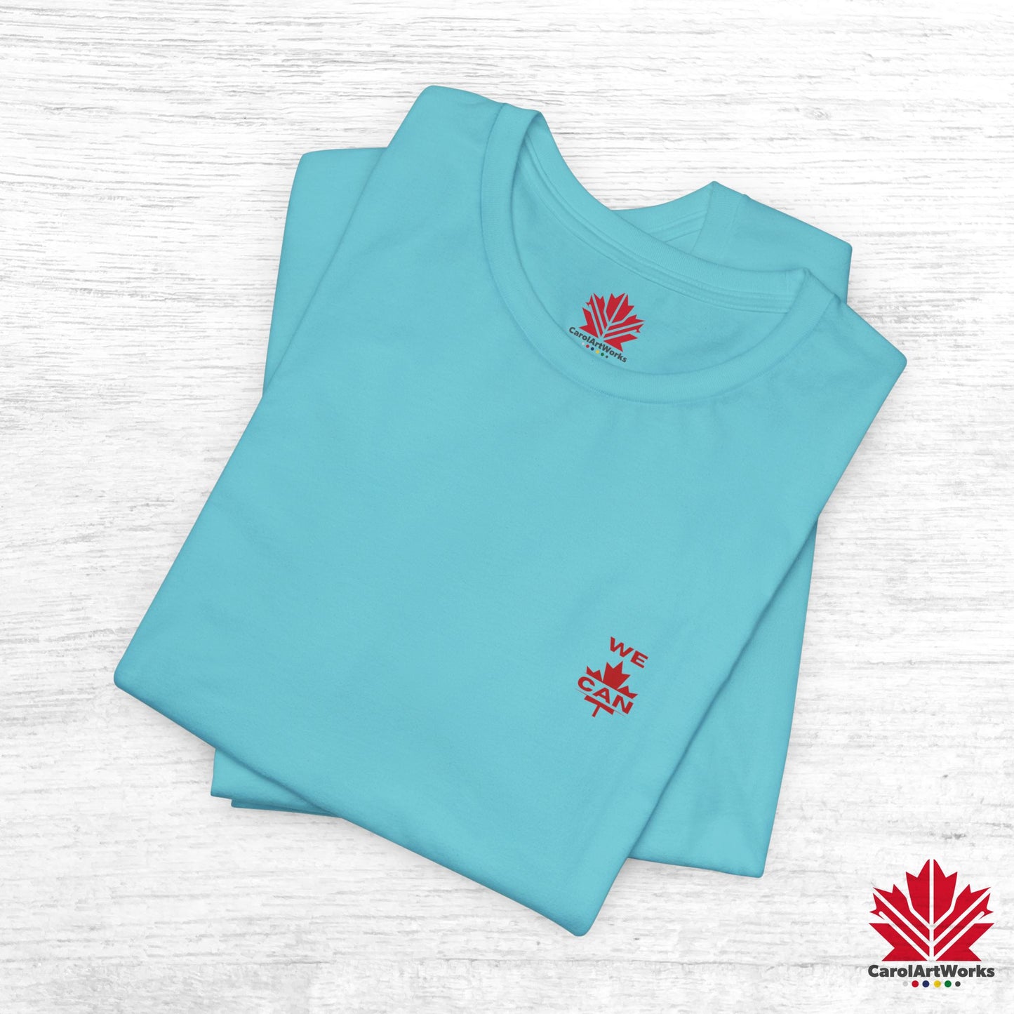 “WE CAN” with Maple Leaf Unisex Short Sleeve Tee – Casual Comfort for Every Occasion
