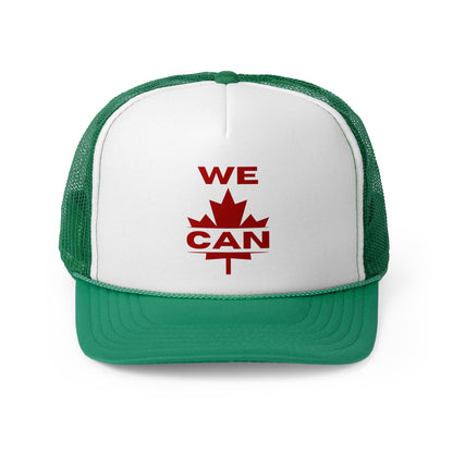 “We Can” Trucker Cap – Inspirational Maple Leaf Design for Outdoor Enthusiasts