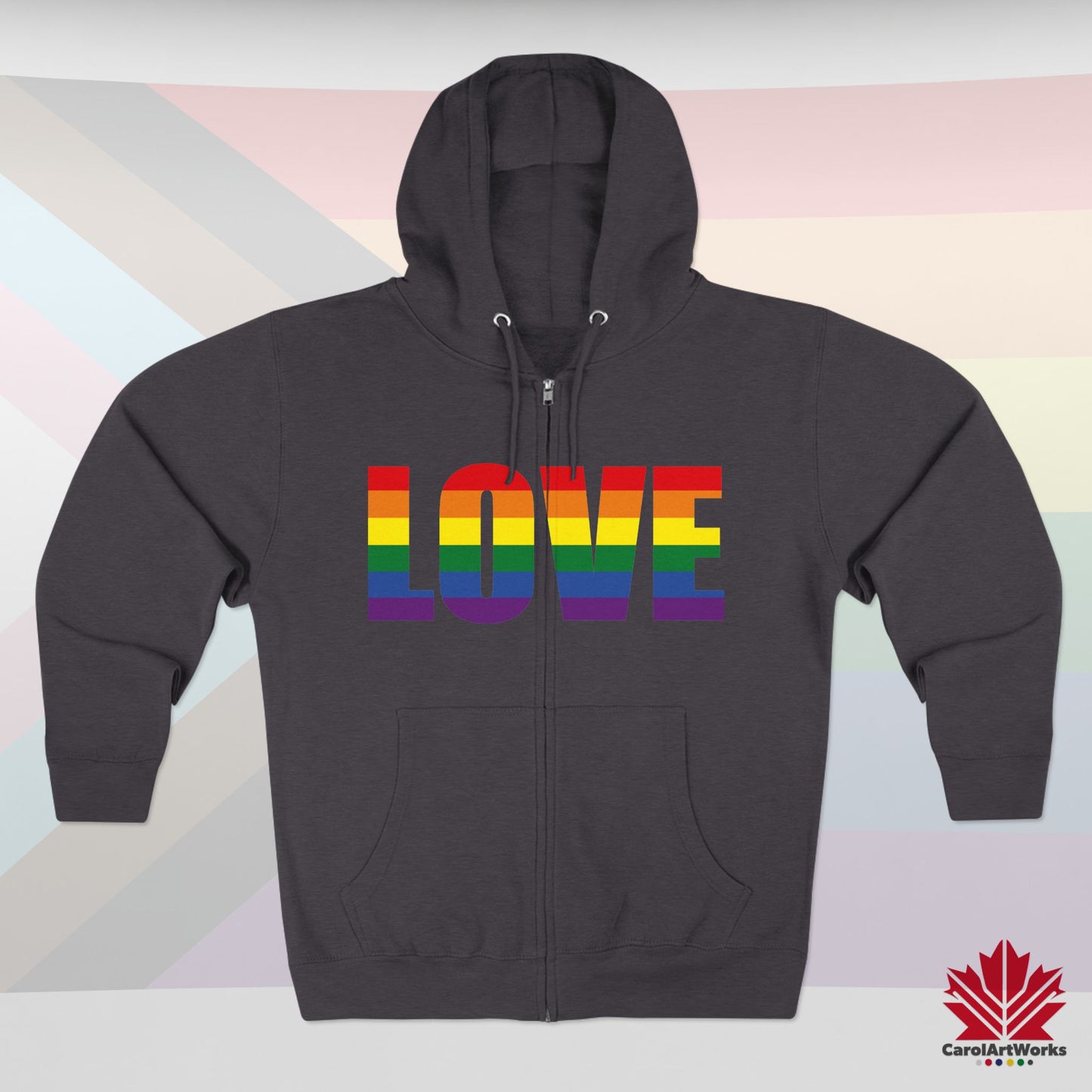 LOVE - Soft Zip Hoodie for Cool Days